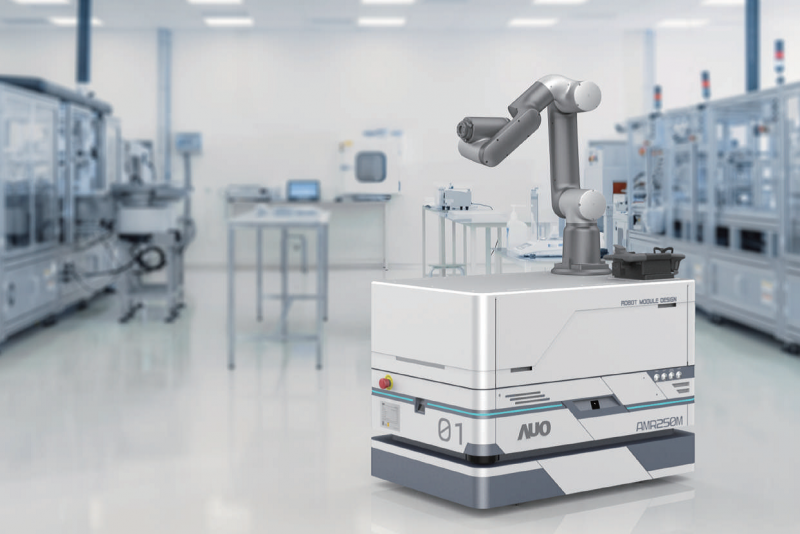 梦之城整合AI人工智慧、IoT物聯網與Cloud雲端平台服務，開發模組化AMR 250M自主移動機器人，滿足多元自動化生產需求，在智慧工廠中扮演著串接和搬運的角色